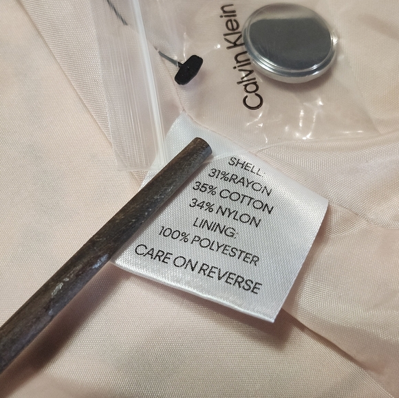 Calvin Klein Designer Lace Jacket In Soft Peach Color In Womans Size 4.   NWT - Picture 5 of 16